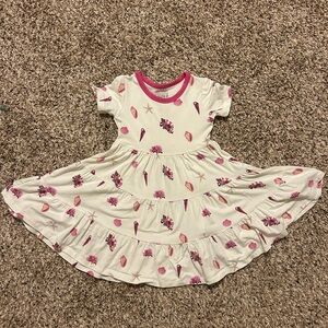 Kyte BABY Raspberry Shell Tiered Dress